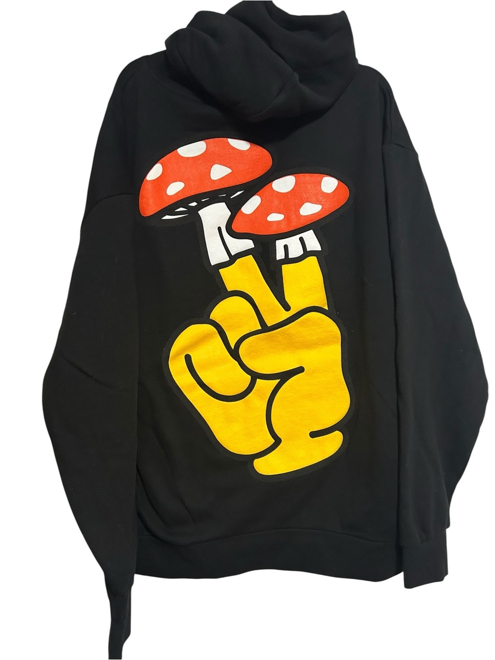 Road Trip Brand Peace Patch Mushroom Hoodie Black Size Shroom Streetwear